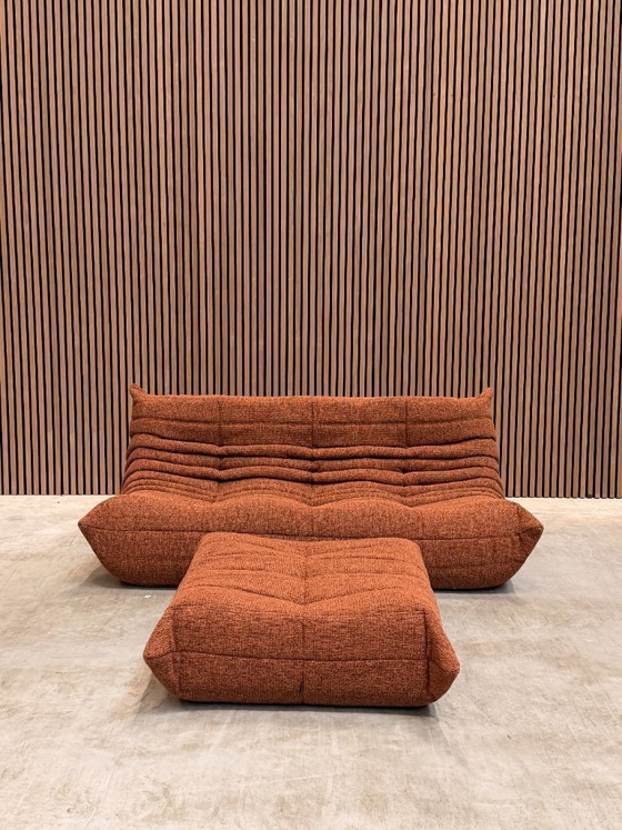 Image 1 of Ligne Roset Togo Set Wooblend Brown Red