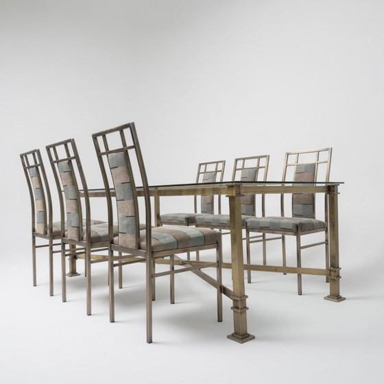 Image 1 of Vintage messing set 6 stoelen