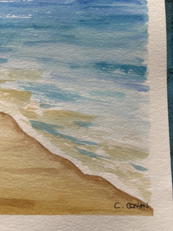 Image 1 of Seaside watercolor