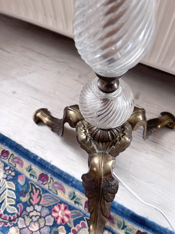 Magnifica lampada da terra vintage in stile Hollywood Regency / design in vetro italiano – Lampade da terra (photo 11 of 15)