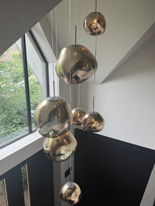 Tom Dixon Melt Pendelleuchte, 28 und 45 cm, Bronze-Gold mit Fassung – hanglampen, Plastic (photo 2 of 5)