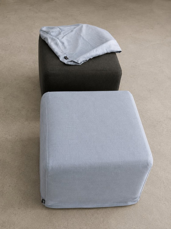 Sofá de dos plazas Linteloo + 2 pufs Soho | 2 juegos de fundas – Loveseat, Cotton (photo 3 of 6)