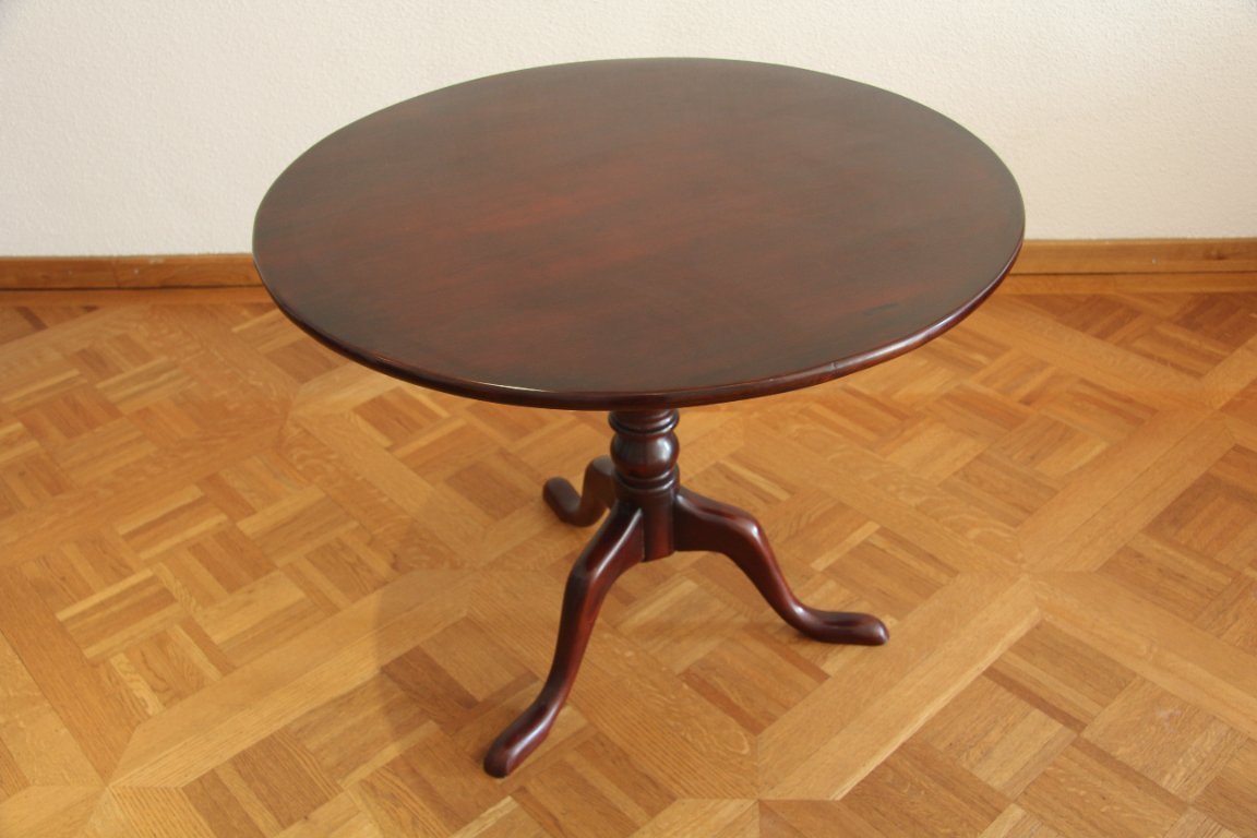 round beautiful detailed table (folding) acajou wood, fa FLAMANT | €275 ...