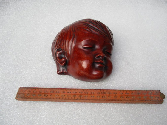 Image 1 of Goebel SchauBach Wall sculpture of girl's face, material Achatit, 1957.(D).