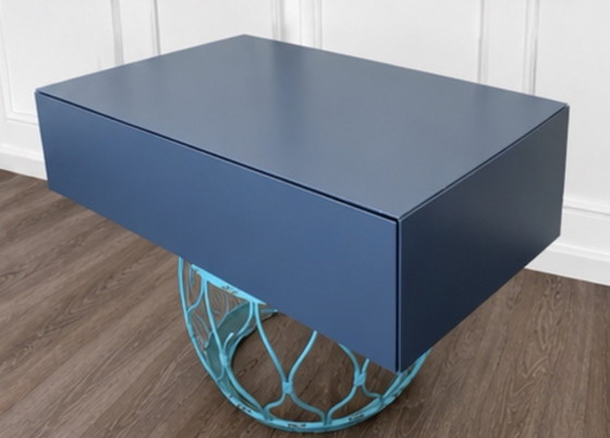 Pastoe Vision wall cabinet / drawer unit – blue – 72 cm – vintage design – Chest of drawers, Wood (photo 2 of 10)