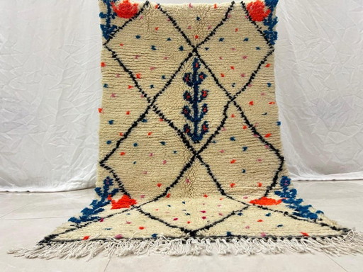 Tapis Beni Ouarain en laine authentisch 200cmx150cm