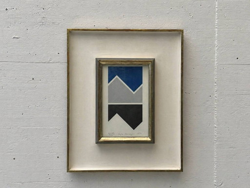 Geometrische compositie van Heijo Hangen, 1974