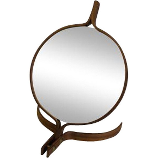 Miroir vintage en teck par Bech & Starup pour Den Permanent Copenhagen, 1960