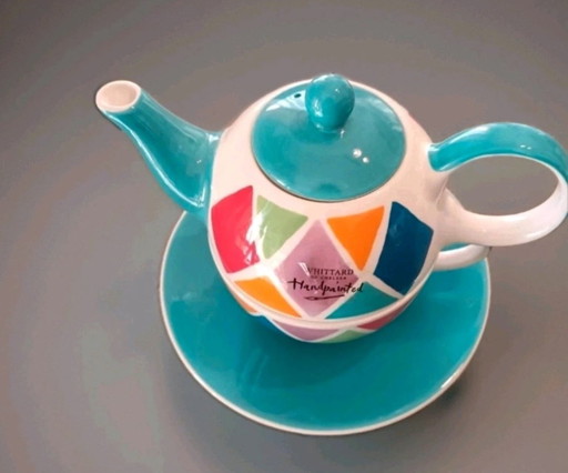 Whittard of Chelsea hand-painted 'Tea for One' set,