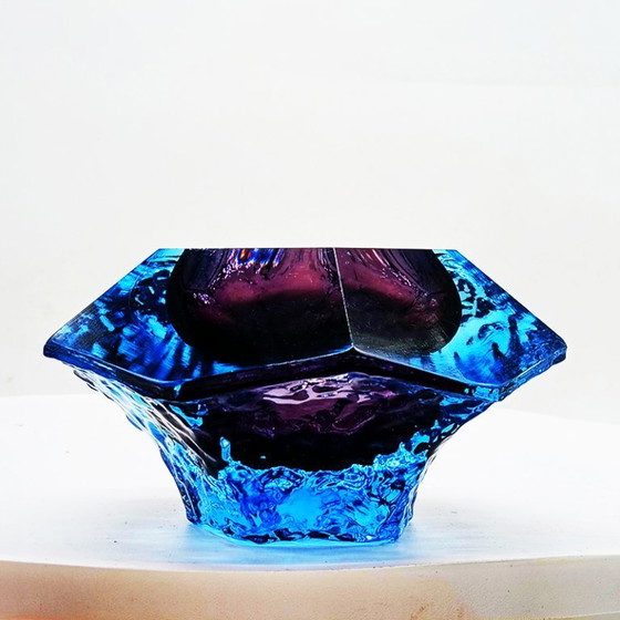 Image 1 of 1960s Stunning Ashtray or Catch-all in Murano Glass by Flavio Poli for Seguso. Made in Italy.