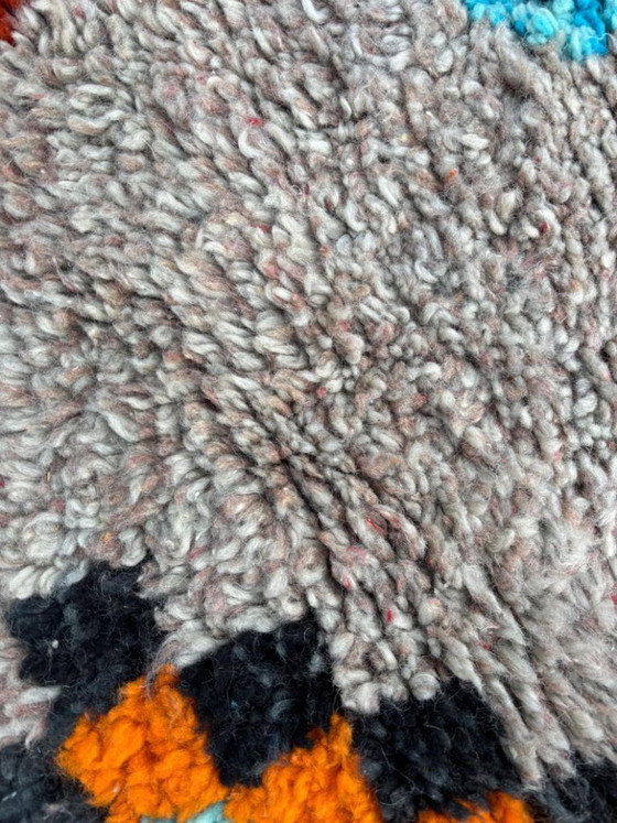 Image 1 of Colorful Moroccan Berber Rug 300X200cm- Authentic Handwoven Wool Carpet, Checkered Berber Rug - Beni ourain Rug - Handmade rug