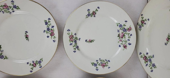 6 platte borden versierd met weerhaken – Servies, Porcelain (photo 5 of 12)