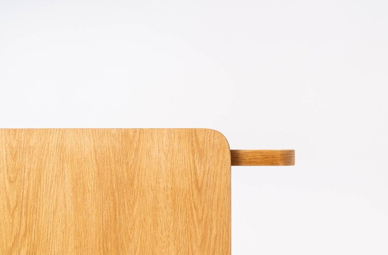 Image 1 of Postmodern Desk, Writing Table by Bohumil Landsman, Oak Veneer, 1970s