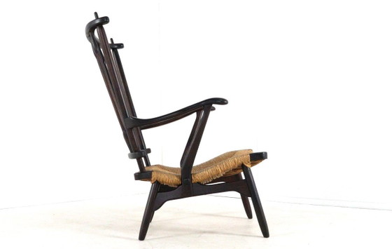Image 1 of De Ster fauteuil spijlenstoel vintage 