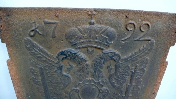 Piatto antico in ghisa per camino/stufa, 1792, Impero asburgico, Austria – Oggetti decorativi, Iron (photo 5 of 5)
