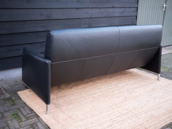 Image 1 of Leolux Felizia | 3-seater leather designer sofa | Black