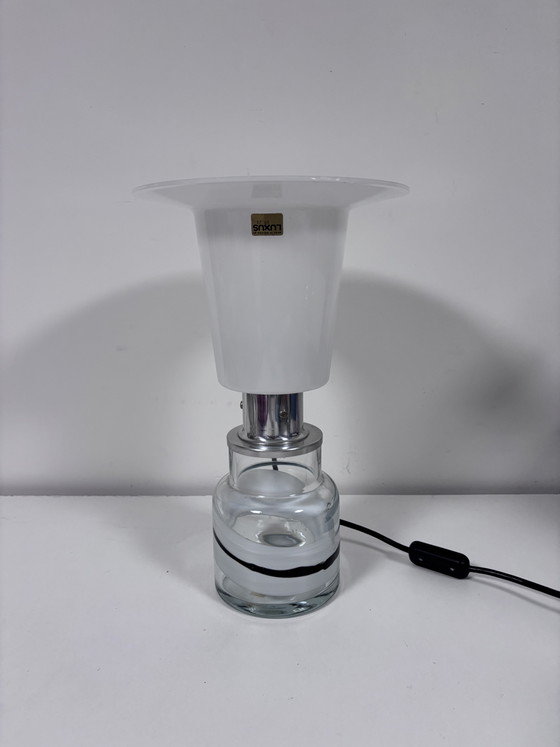 Exclusive Lamp Uno & Östen Kristiansson for Luxus (Sweden) – Table lamps, Glass, Chrome (photo 5 of 15)