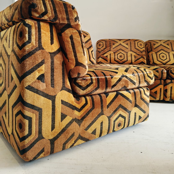 Image 1 of Divano modulare colorato vintage con motivo anni '70