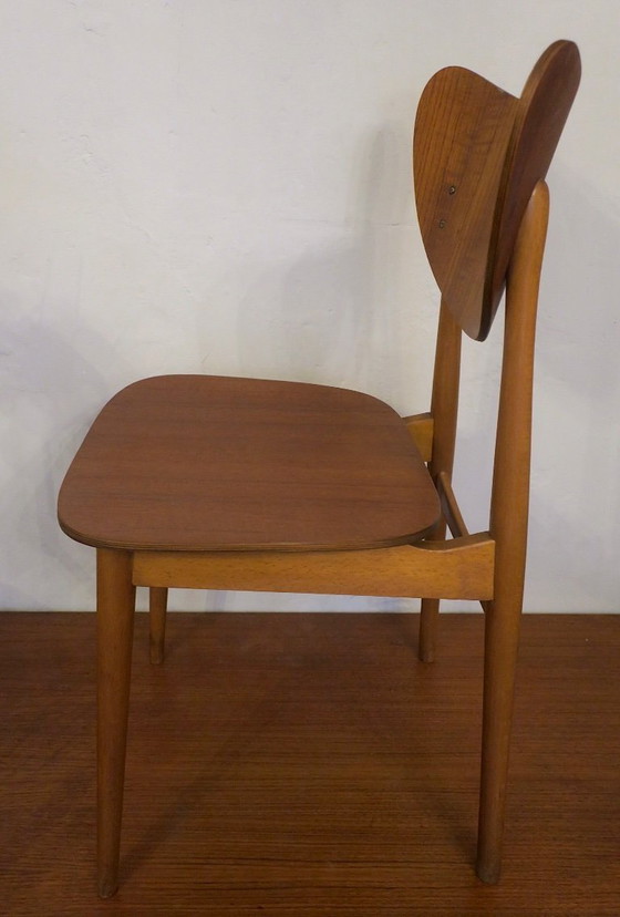 Image 1 of Set van 4 teakhouten vlinderstoelen, G-Plan, toegeschreven aan de jaren 1960.