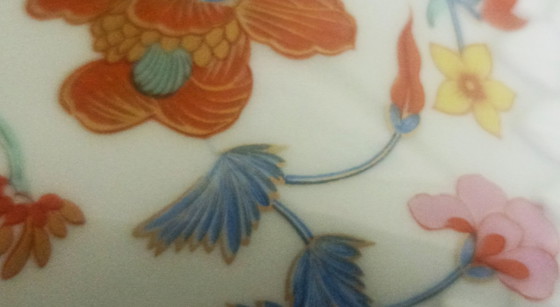 Image 1 of Limoges Bernardaud "Pondichéry sublime grande boîte à couvercle (18 cm)