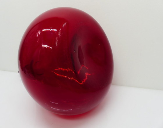 Image 1 of Dame jeanne en verre rouge rubis – grand format – 48 cm