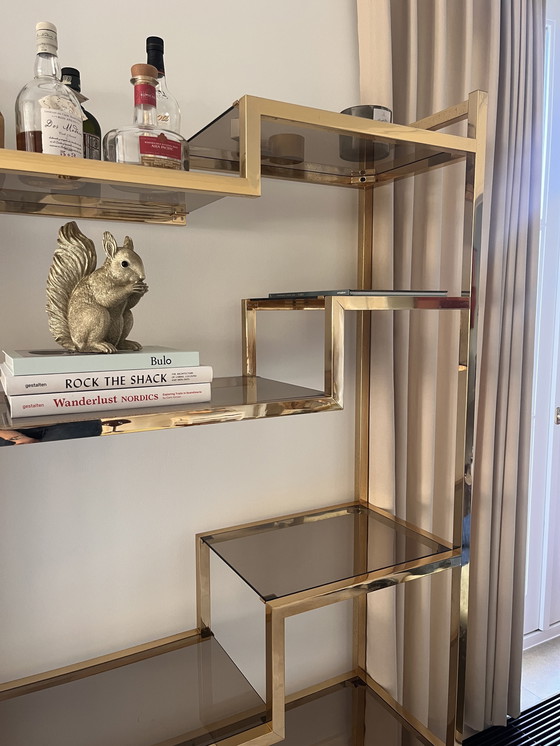 Image 1 of Massief messing Italiaanse etagère uit de jaren 70.