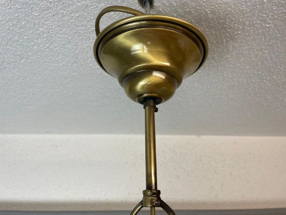 Image 1 of Lampada a sospensione a sfera gigante in vetro artistico di Murano rosso