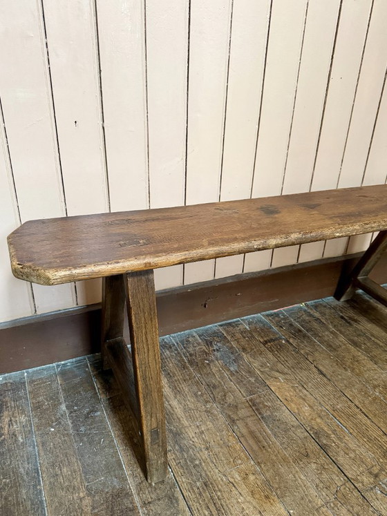 Image 1 of antique wooden bench
