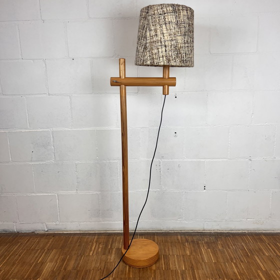 Image 1 of Vintage Floor Lamp in Pine Wood, Jaren 60
