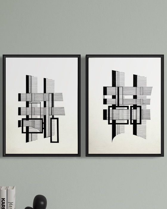 Image 1 of Eugene Eechaut (1928-2019) - ink composition (1984)