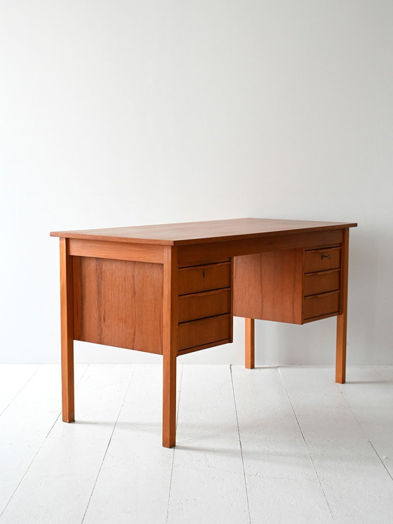 Image 1 of Vintage Scandinavian Teak Desk, 1960s