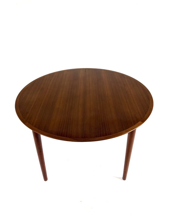 Image 1 of Vintage extendable Danish teak dining table, 1960s