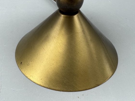 Image 1 of Vintage tafellamp met marmeren glazen kap – AGI Almelo (ca. 1970s)