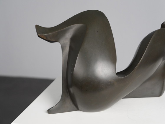 Abstract Bronze Female Figure Sculpture by Francine Govers, Netherlands, 1990s, Brown (photo 6 of 7)