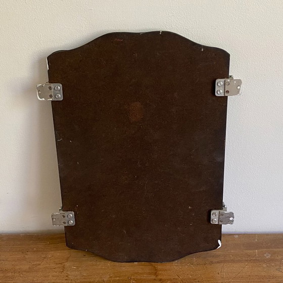 Image 1 of Miroir triptyque de barbier. 1950. Biseauté. 
