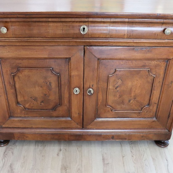Image 1 of Antique Buffet in Walnut, Italy Mid 19th Century, Restored