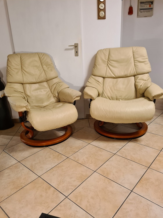 Image 1 of Stressless Relaxsessel Reno 2X L&S Fernsehsessel Ledersessel Top