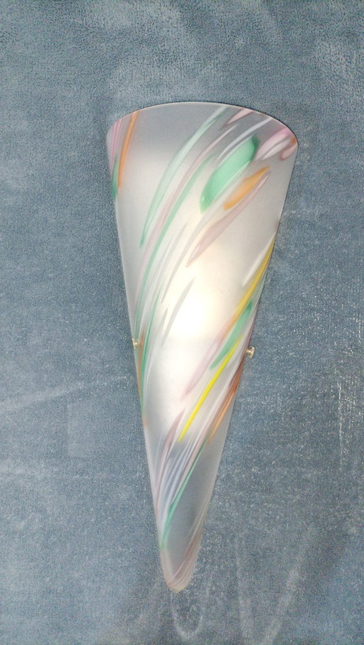 Murano wall light branded Due P