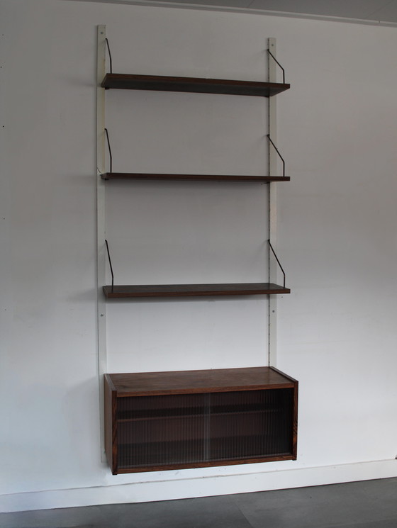 Image 1 of Vintage Danish Modular Wall System in Rosewood