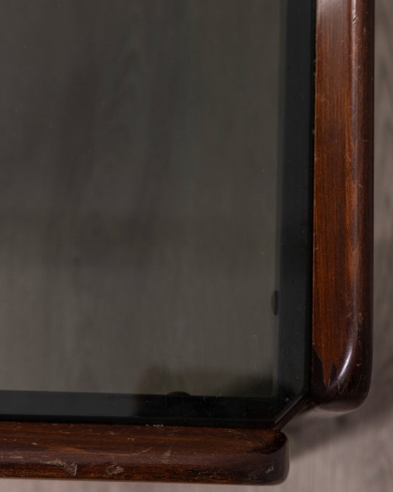 Image 1 of VINTAGE 1970s RECTANGULAR WOOD AND GLASS TABLE DESIGNED BY AFRA AND TOBIA SCARPA