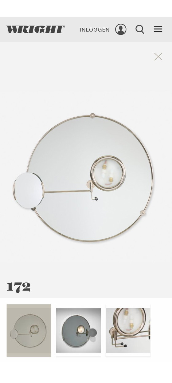 Image 1 of Eileen Gray mirror satellite Bauhaus art-deco 1927