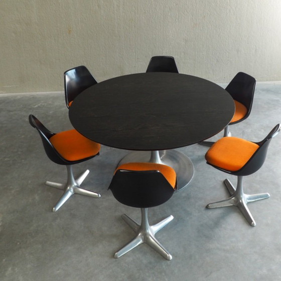 Image 1 of Space Age dining set by Maurice Burke for Arkana