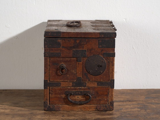 Antico Baule Giapponese per Documenti con Cassetti e Ferramenta in Ferro – Tansu Portatile – Periodo (photo 30 of 40)