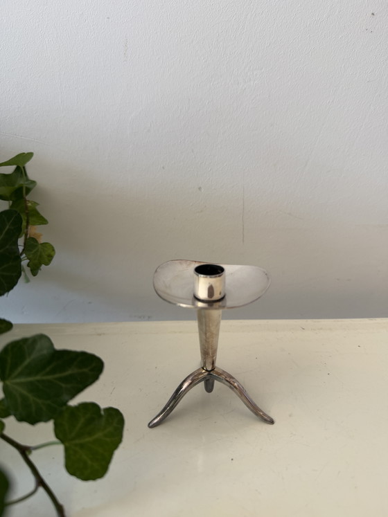 Image 1 of Candelabro de diseño Keltum chapado en plata
