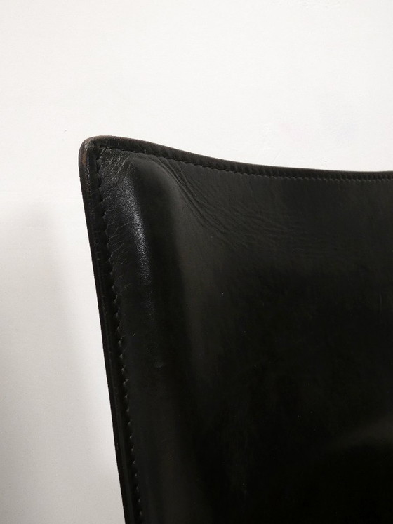Cassina Cab 412 Stühle - schwarzes Leder, Esszimmerstühle, Vintage (Foto 10 von 15)