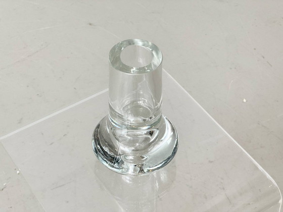 Image 1 of Bougeoir sculptural en cristal avec inclusions organiques, années 1970