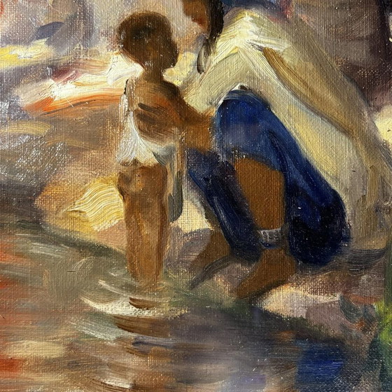 Charles Ernest Smets, Oasis de Tinghir, Maroc, années 1940, Huile sur toile, Encadré – Peintures et dessins (photo 6 of 12)