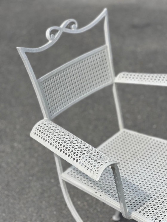 Image 1 of Garden set attributed to Maison Jansen in wrought iron 1960