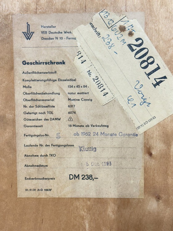 Image 1 of Very nice vintage Hellerau sideboard / dresser / chest of drawers / living room cabinet