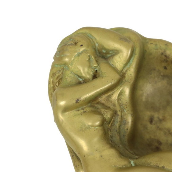 Image 1 of Vintage Brass Ashtray Female Nude